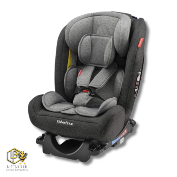 Cadeira de Auto Fisher Price All Stages Fix 2.0 0kg a 36kg Isofix Preto e Cinza