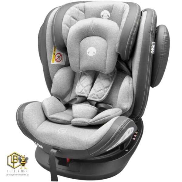 Cadeira de Auto Litet Nina Rotacional 360º - 0 a 36kg com ISOFIX Cinza com Preto