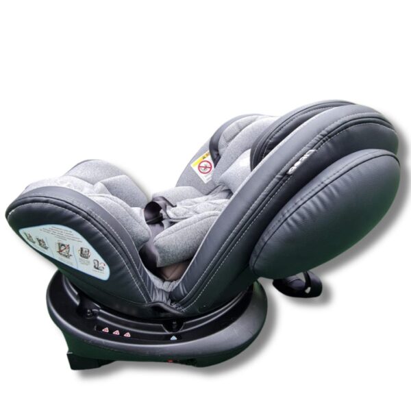 Cadeira de Auto Litet Nina Rotacional 360º - 0 a 36kg com ISOFIX Cinza com Preto - Image 3