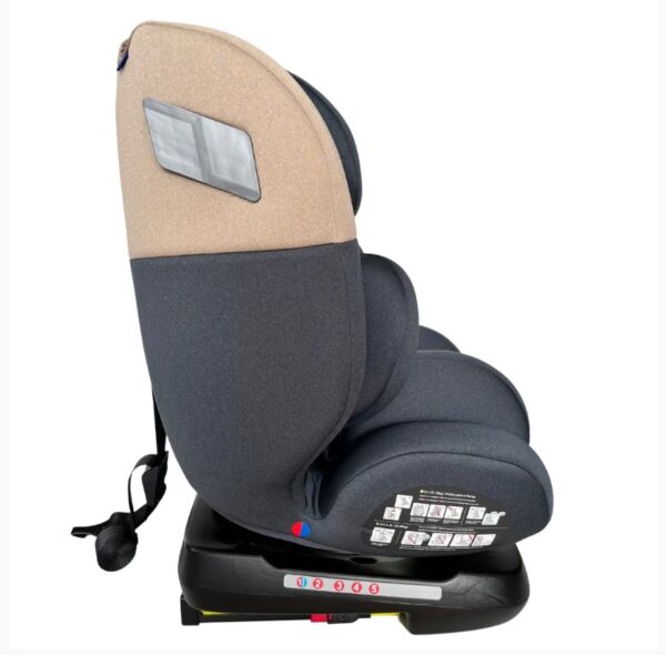 Cadeira de Auto Prime 360º ISOFIX  de 0 a 36kg cinza/marrom - Premium Baby - Image 3