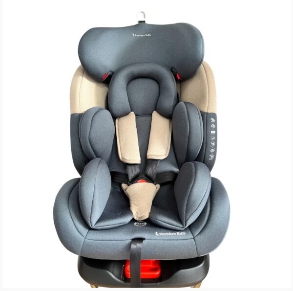 Cadeira de Auto Prime 360º ISOFIX  de 0 a 36kg cinza/marrom - Premium Baby - Image 5