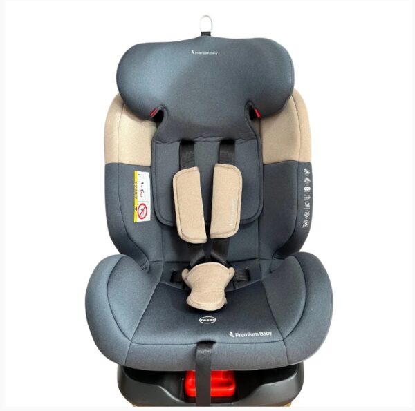 Cadeira de Auto Prime 360º ISOFIX  de 0 a 36kg cinza/marrom - Premium Baby - Image 6