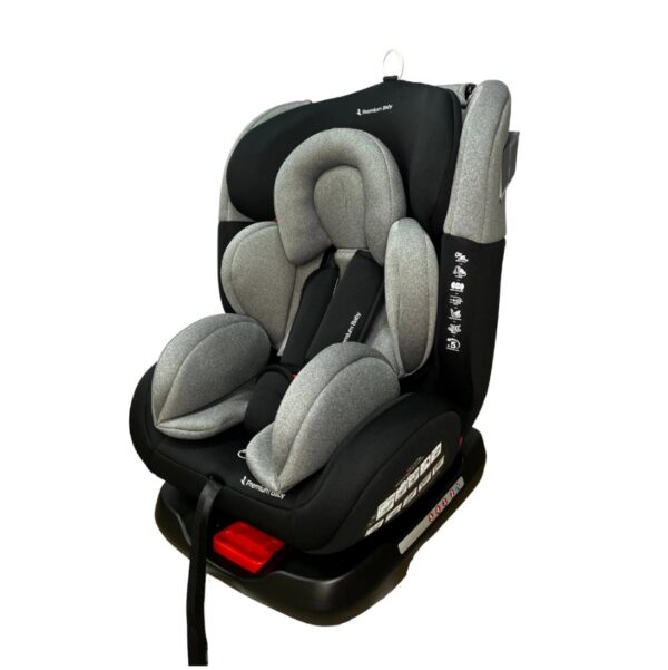 Cadeira de Auto Prime 360º ISOFIX  de 0 a 36kg preto/cinza - Premium Baby - Image 7