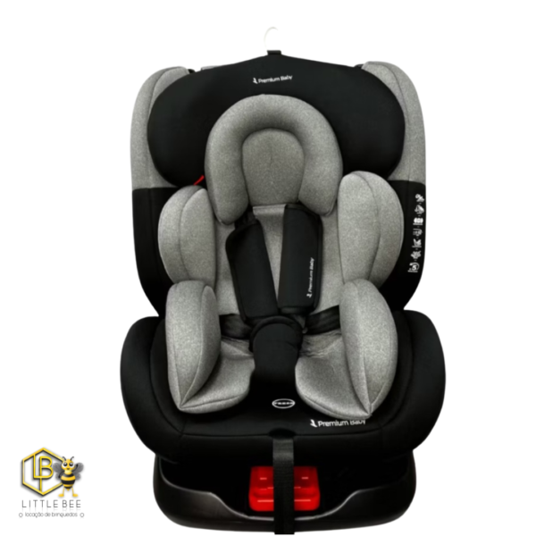 Cadeira de Auto Prime 360º ISOFIX  de 0 a 36kg preto/cinza - Premium Baby